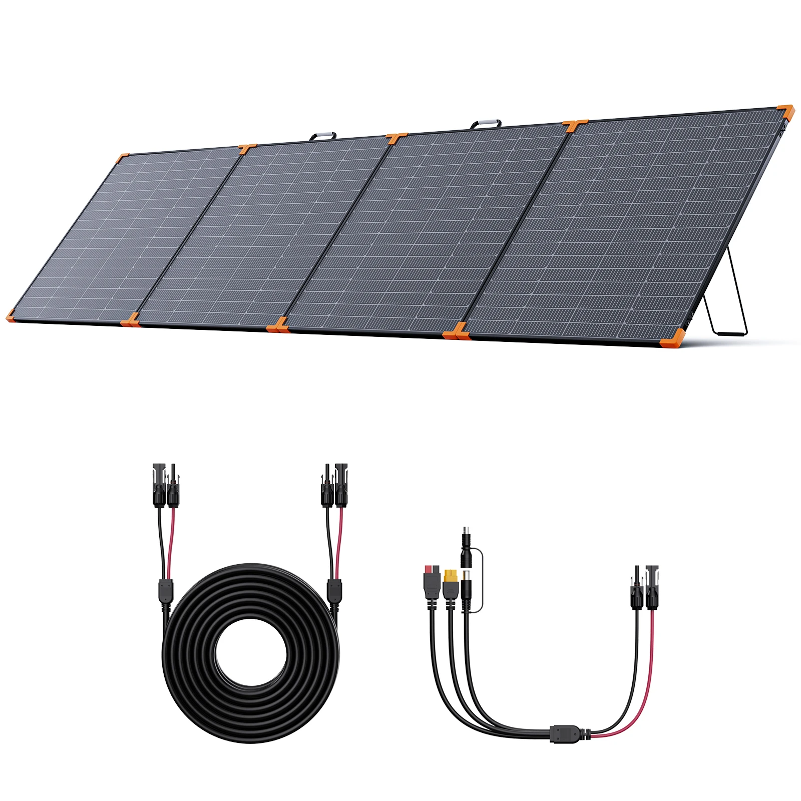 450 Watt Portable Solar Panel, 38V Foldable N-Type 16BB for Power Station/Solar Generator, 25% High Efficiency, IP68 Waterproof