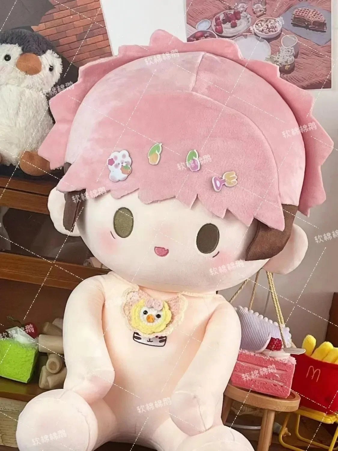 40CM Anime Itadori Yuji Role  Adorable Cosplay Soft Handsome Plush Doll Body Dress Up Stuffed Toy Sitting Posture Pillow Cushion