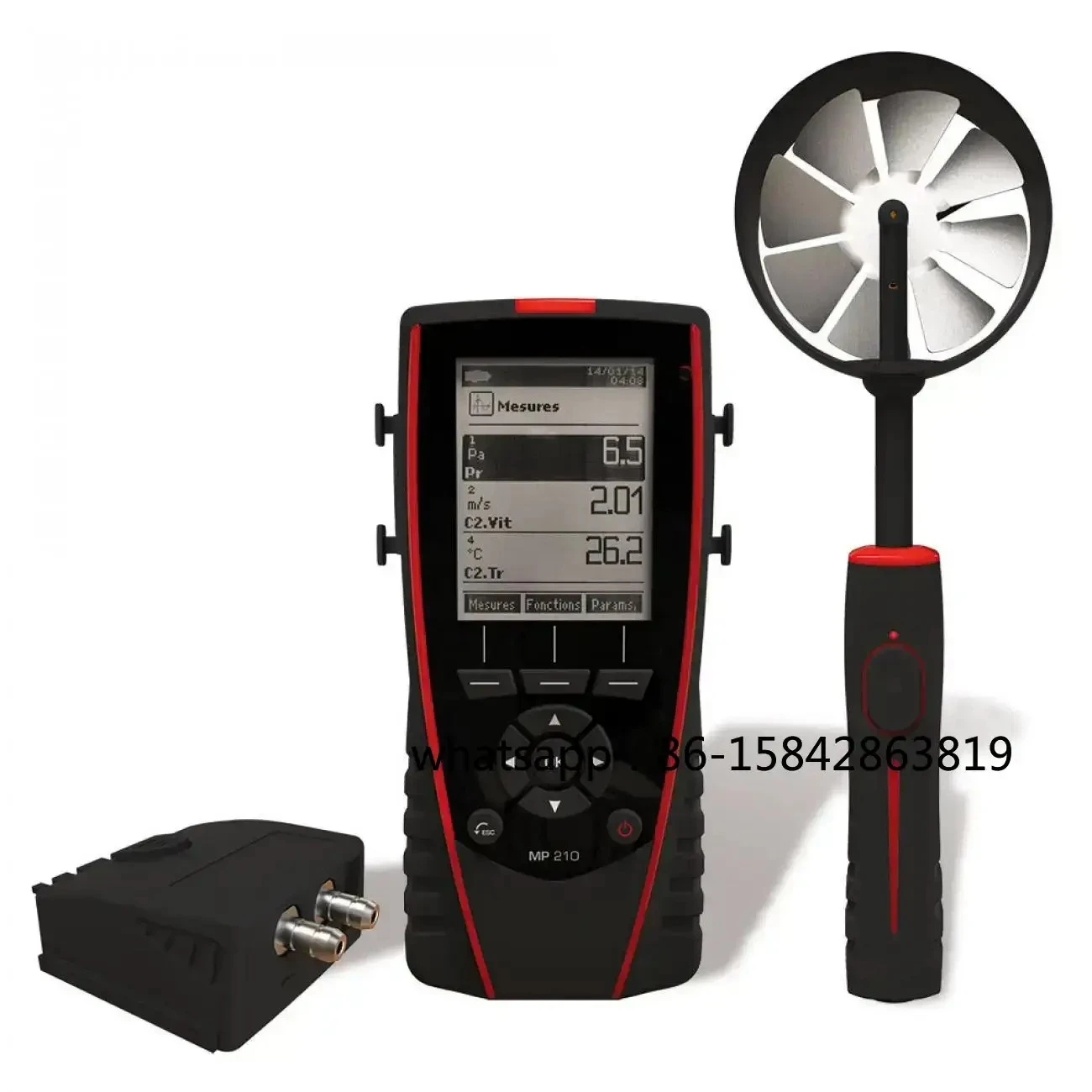 multi-function measuring instrument MP210 + MPR500 can measure wind speed, differential pressure, temperature and hu