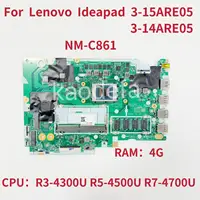 Placa base NM-C861 para Lenovo IdeaPad 3-14ARE05 3-15ARE05, placa base para ordenador portátil, CPU: R3 R5 R7-4700U, AMD, RAM: 4GB, FRU: 5B20S44296