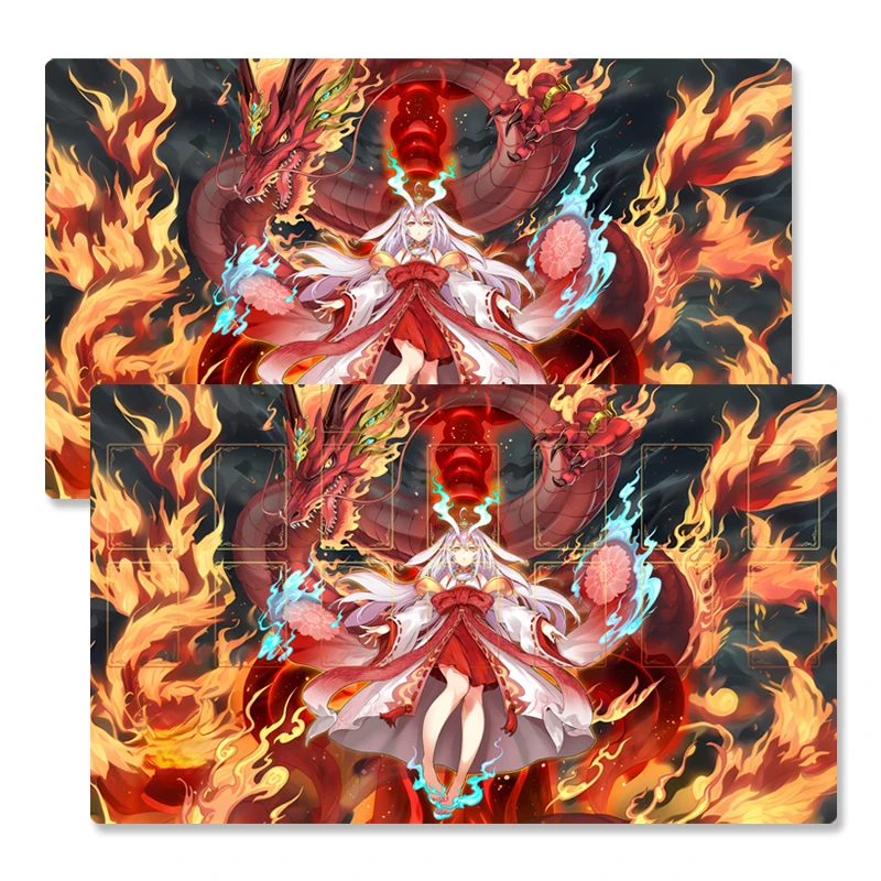 Yugioh Kurikara Divincarnate Play Mat Yu-Gi-Oh! TCG OCG Trading Card Games Mat Duel Plate Rubber Car