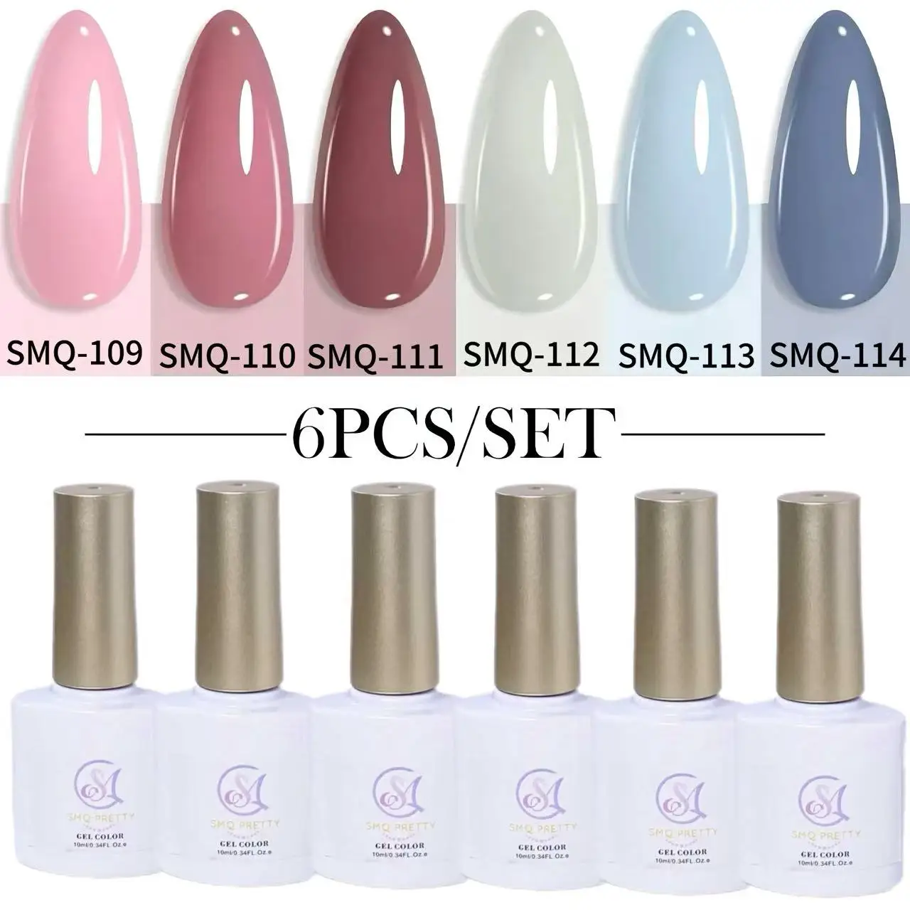 

SMQ 7ml Coffee Series Gel Nail Polish Kit 125 Colors Manicure Semi Permanent Soak Off UV Nail Art Gel Varnish