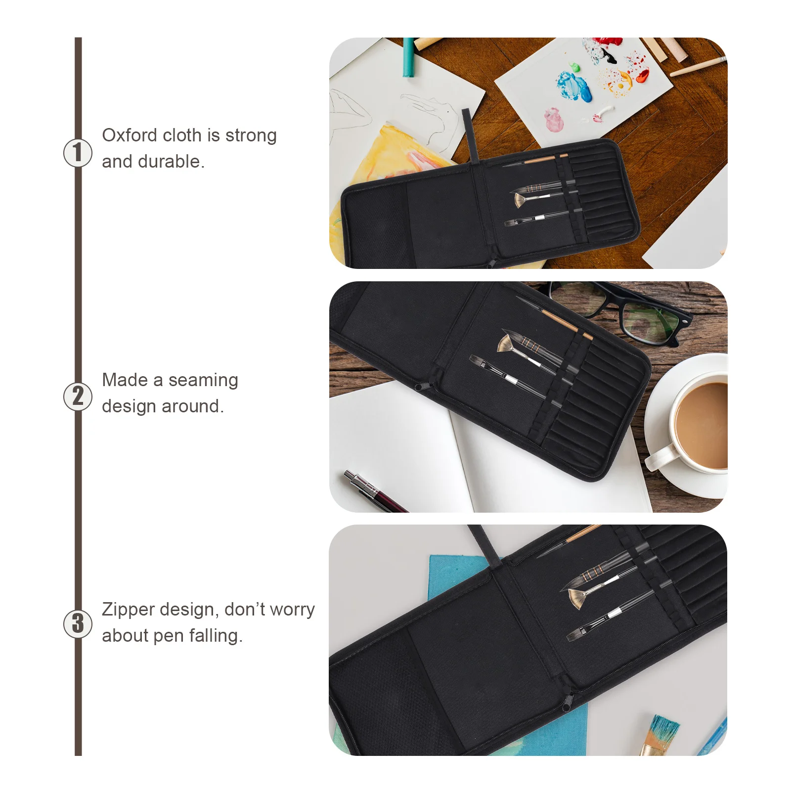 

CAXUSD Mesh Pencil Case Large Capacity Portable Stationery Pouch for Students Office School Supplies Organizer