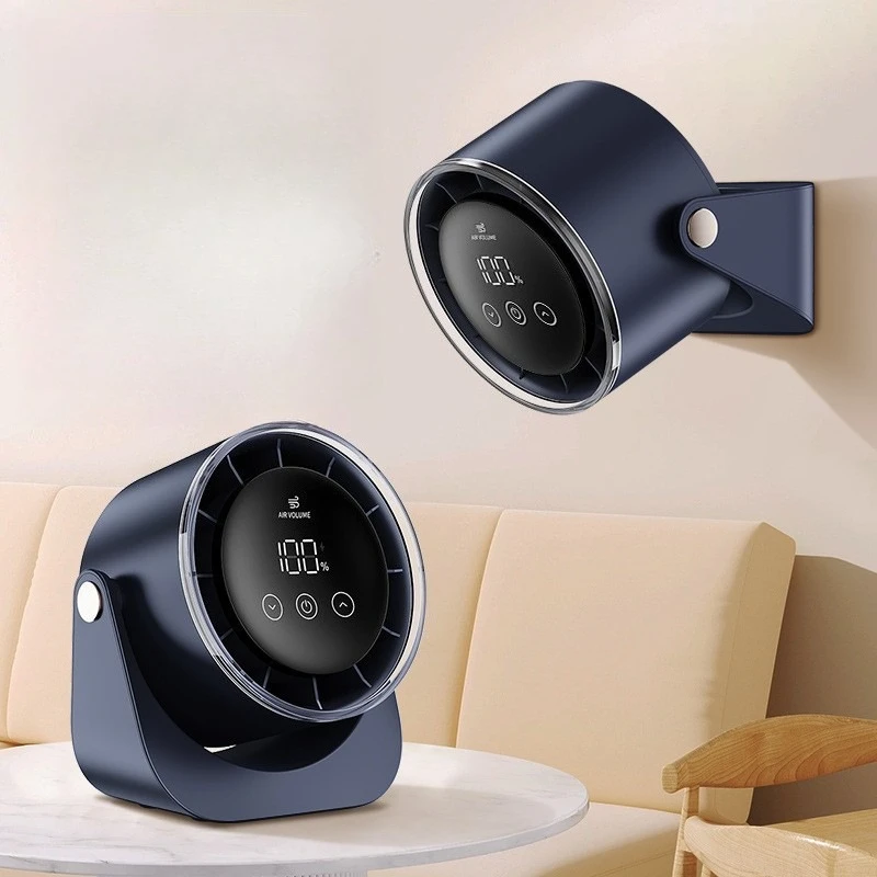 

Mini Desktop Fan Portable Air Fan USB Rechargeable Digital Desktop Fan Air Cooler Table Fans for Room Portable Wall-mounted Fan