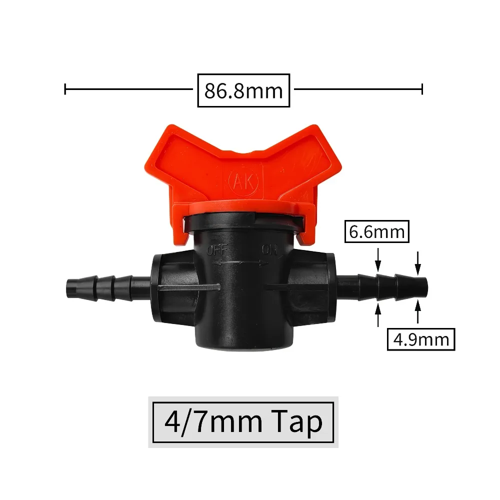Garden Tap Barb Connectors 1/2 3/4 Inch Thread Drip Irrigation System Fitting 4/8/10/12/16/20/25mm Hose Barbed Mini Valve