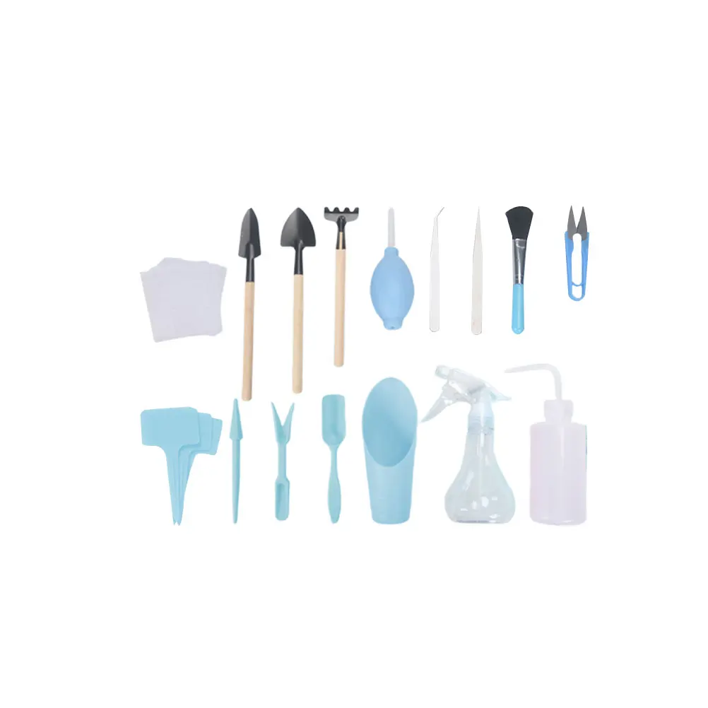

16 pcs Gardening Tool Set Planting Tools Mini Shovel Trowel Succulent Pruner Kit For Weeding Transplanting Durable Ergonomic