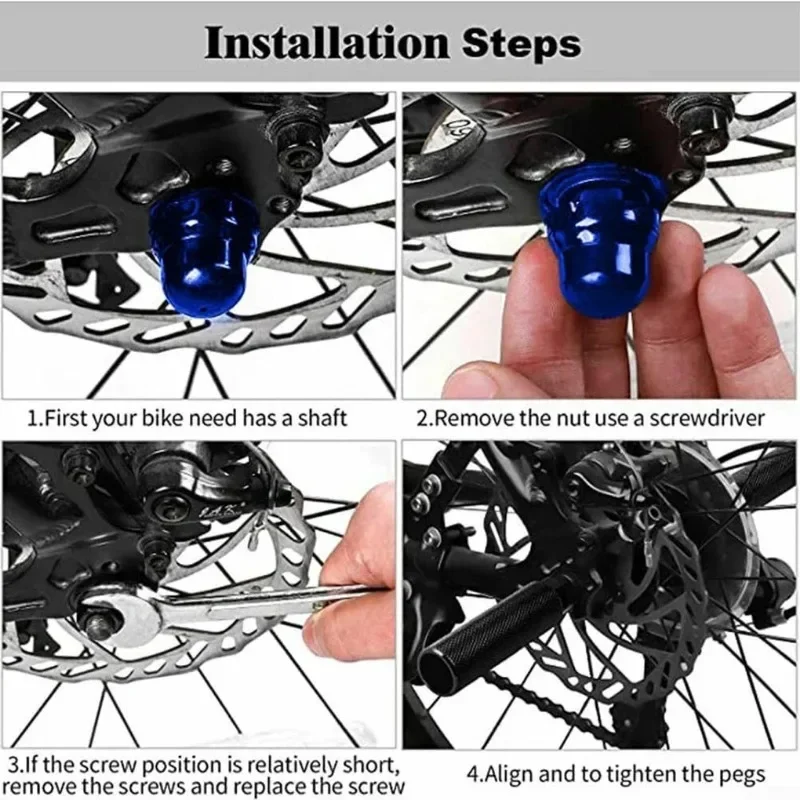 1PC Alloy Bicycle Pedal Foot Peg for MTB Bike Axle Footrest-Lever Cylinder Grip Non-Slip Front Rear Axle Foot Pegs Accessories