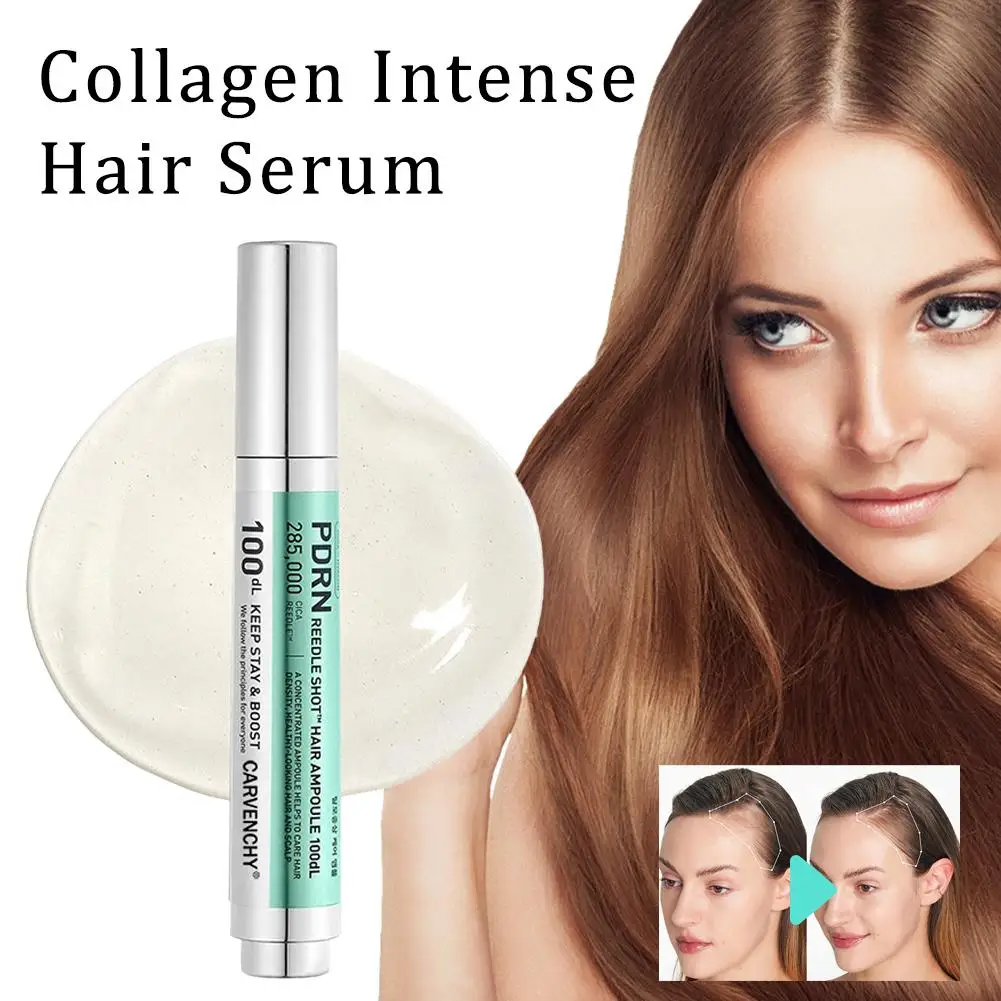 

Сыворотка-ампула для волос с лососем и коллагеном PDRN Needle Shot Care, восстановление секущихся кончиков вьющихся волос, питательный несмываемый кондиционер