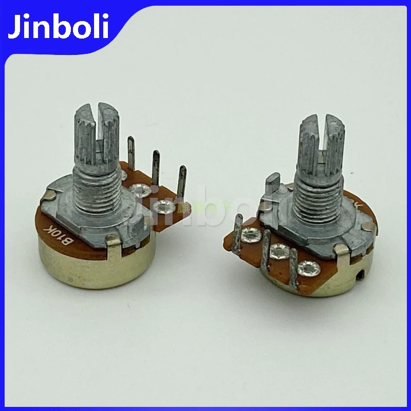 

1PCS 16 Type Single Potentiometer Tripod B10K Shaft Length 15MM Inner Bent Leg 40 Points Step