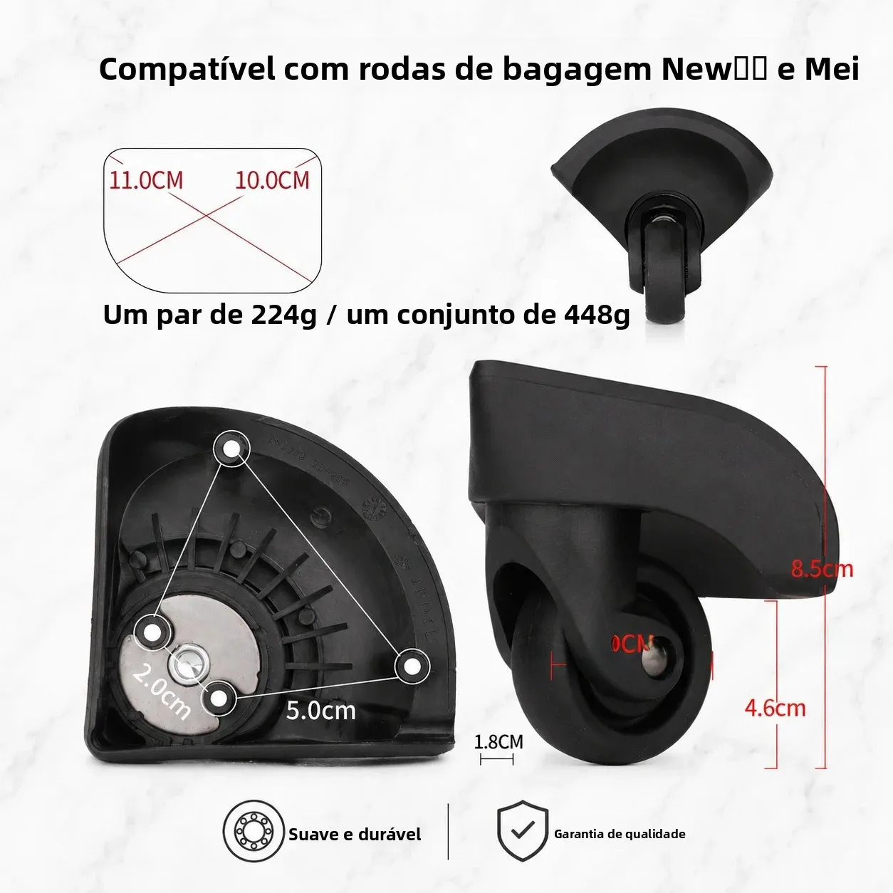 ユニバーサルホイール-荷物用キャリーオンスーツケースバッグホイール交換用アクセサリー-d00bzd255-ファッショナブルな旅行用品