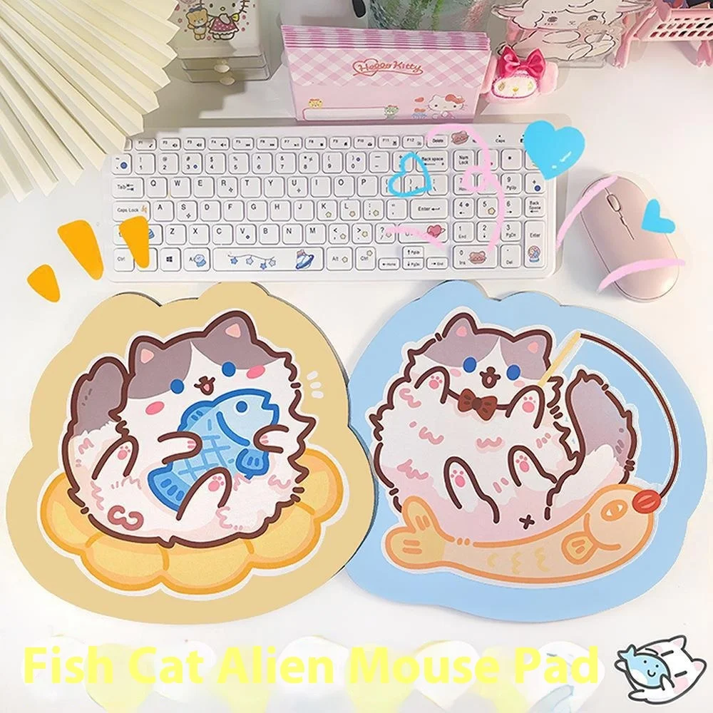 Ragdoll Fishing Cartoon Mouse Pad Simple And Cute Office Game Alien Table Pad Small Fresh Thick Anti Slip Rabbit Cartoon Pad