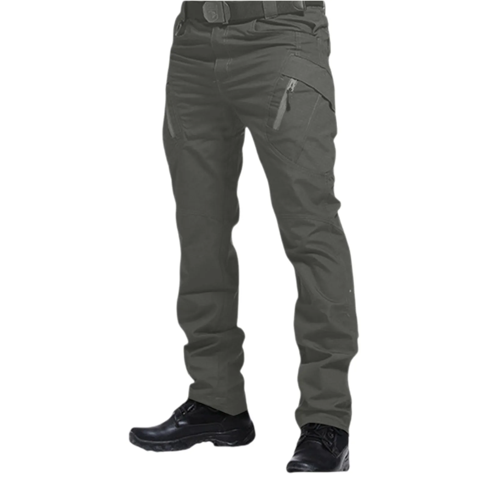 

Men's Casual Cargo Pants Outdoor Sports Training Wear-Resistant Workwear Multi Pocket Pants Comfy Simple Solid Color Overall