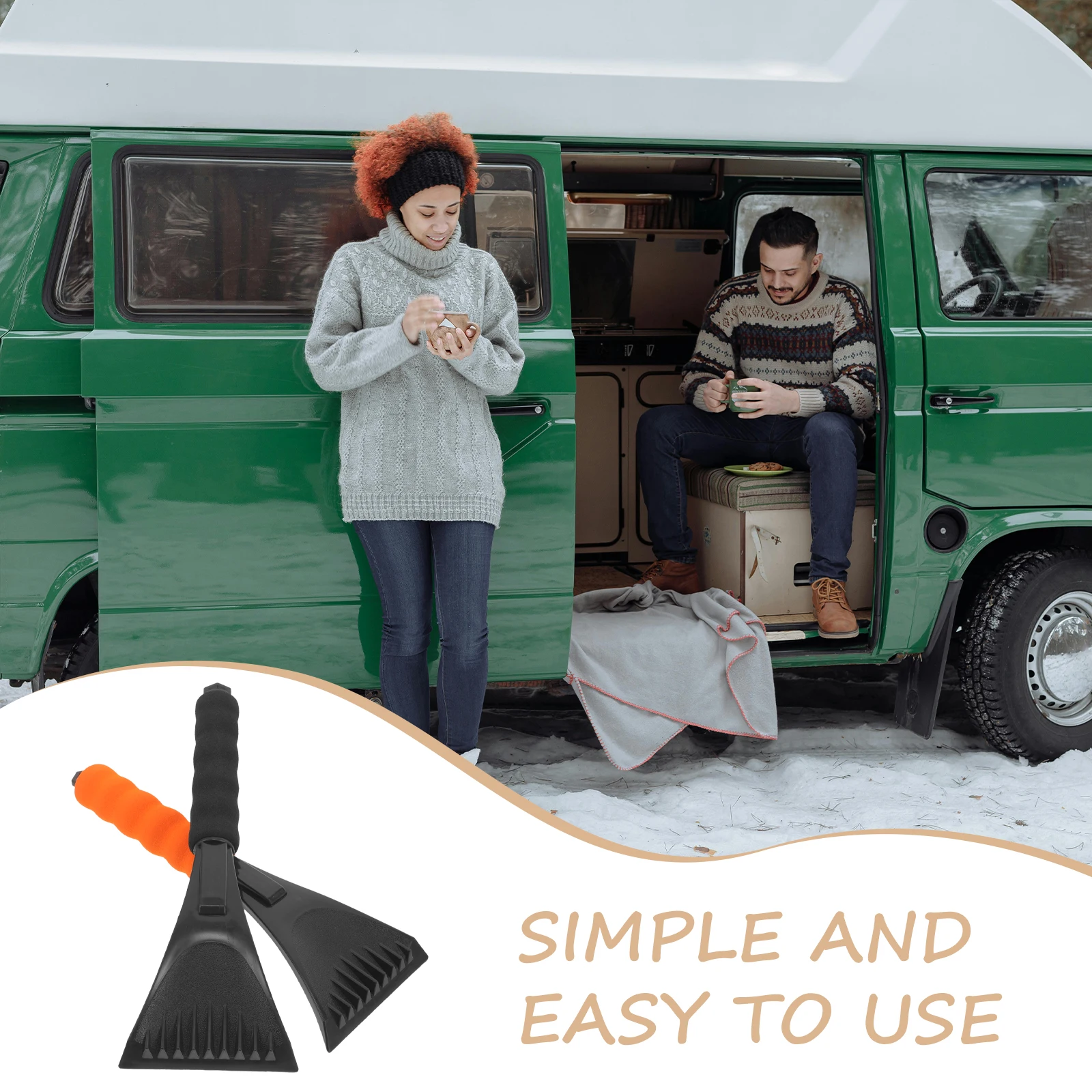 

2pcs Multi-Use Shovel Plastic Ice Scraper For Car Windshield Winter Snow Removal Tool Outdoor Ice Shovel Household Snow Remover