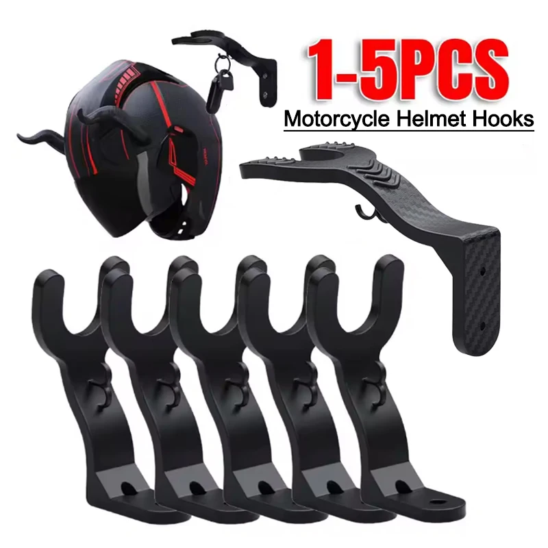 1-5pcs Motorcycle Helmet Hook Multipurpose Hook Hanger Home Luggage Jacket Holders Kitchen Cabinet Shelf Wall Mount Hooks Racks