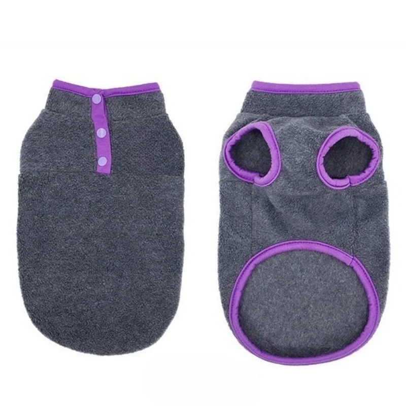 Autumn and Winter Plus Velvet Dog Vest Sleeveless Fleece Warm Vest for Small and Medium-Sized Dogs Pet Clothes Light Dog Clothes