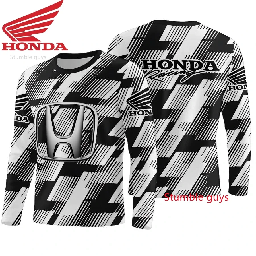 

Men Honda Long Sleeve T-Shirt Spring Autumn Casual Women Clothes Moto Casual Women Clothes Wear​