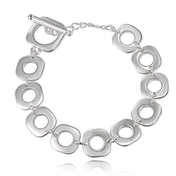 fashion design 925 Sterling Silver Bracelets for women Men Jewelry high quality factory price popular Gifts