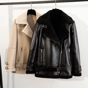 חיקוי צמר טלה צמר גפן פרווה אחת מעיל פרווה אחת-חתיכת פרווה נשים מתולדות סתיו חורף חדש חורף קוריאני לובשים זוג בגדים זוג