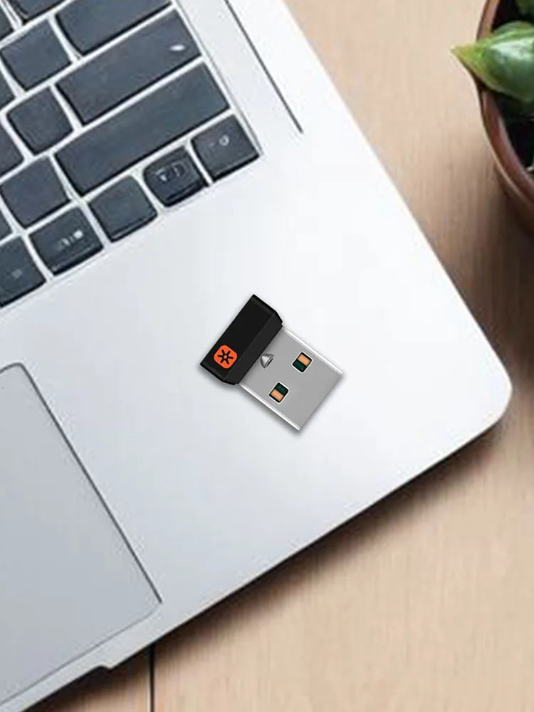 جهاز استقبال USB يربط ما يصل إلى 6 أجهزة جهاز استقبال دونجل لاسلكي USB دونغل للوحة مفاتيح الماوس لوجيتك