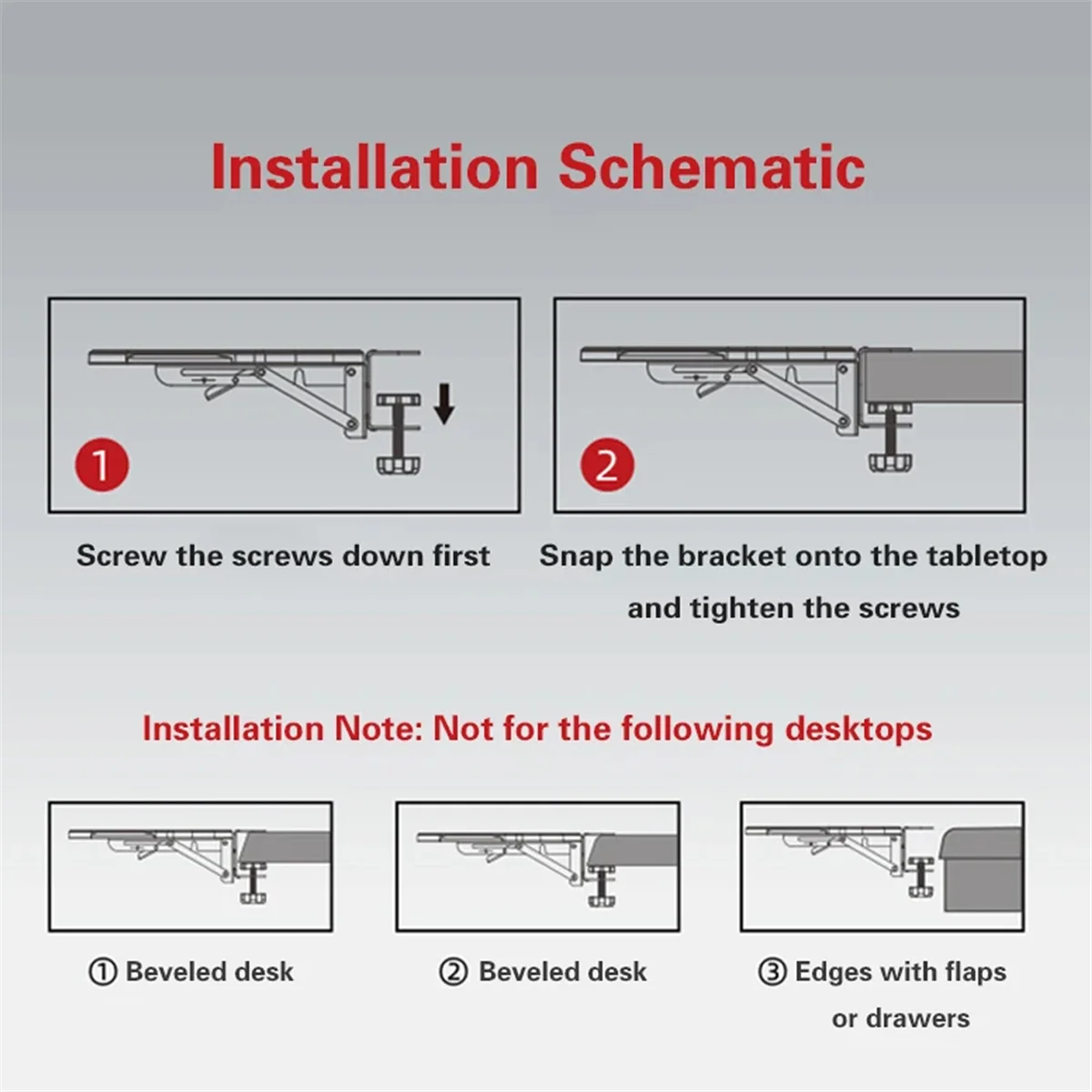 

Computer Armrest Pad, Adjustable Computer Wrist Rest, Desktop Extender Ergonomic Office Arm Support Game Pad-A
