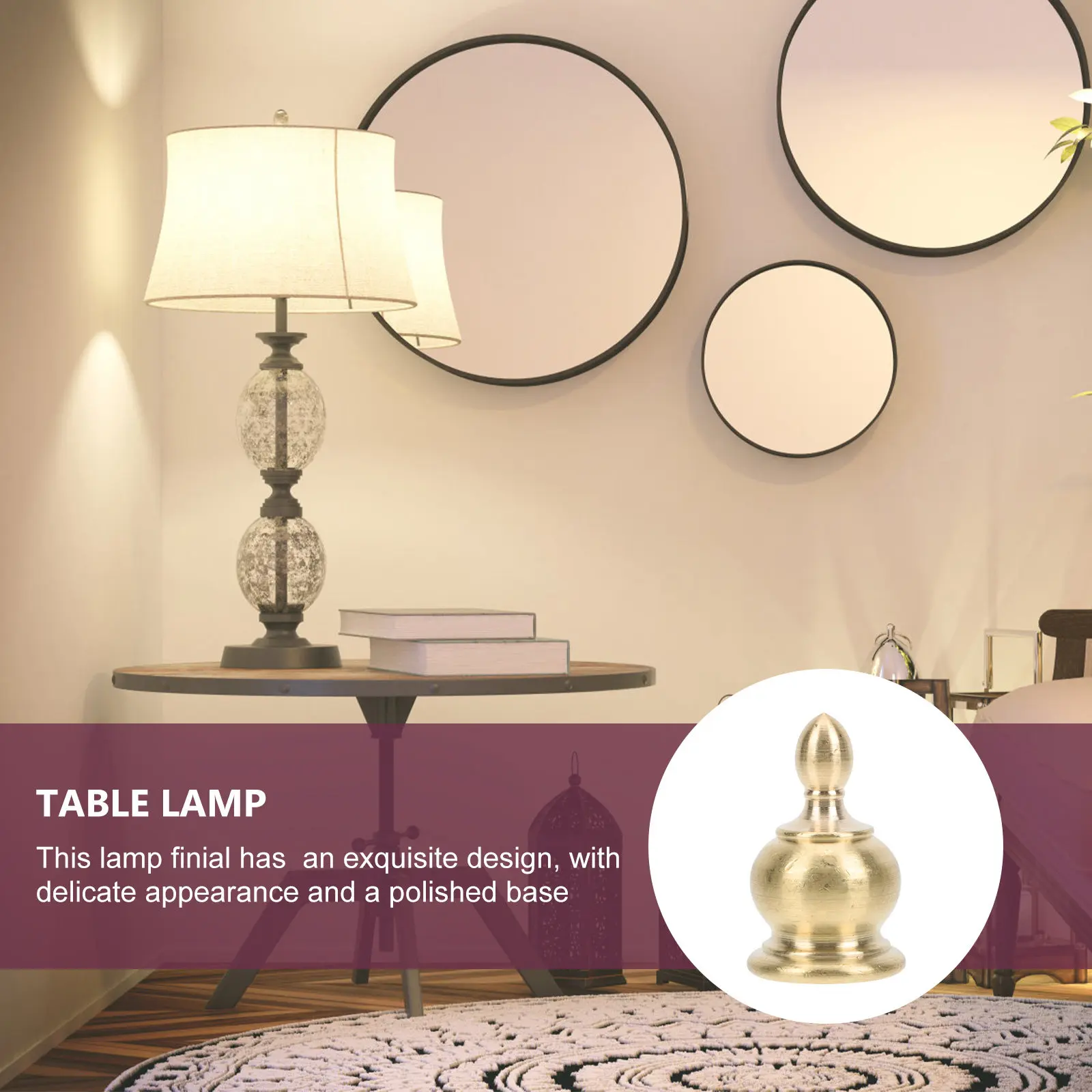Lamp Finial Crown Fixing Nut European Style Pendant Table Floor Wall Lamp Lighting Screw Cover Decoration Finials for Lamps