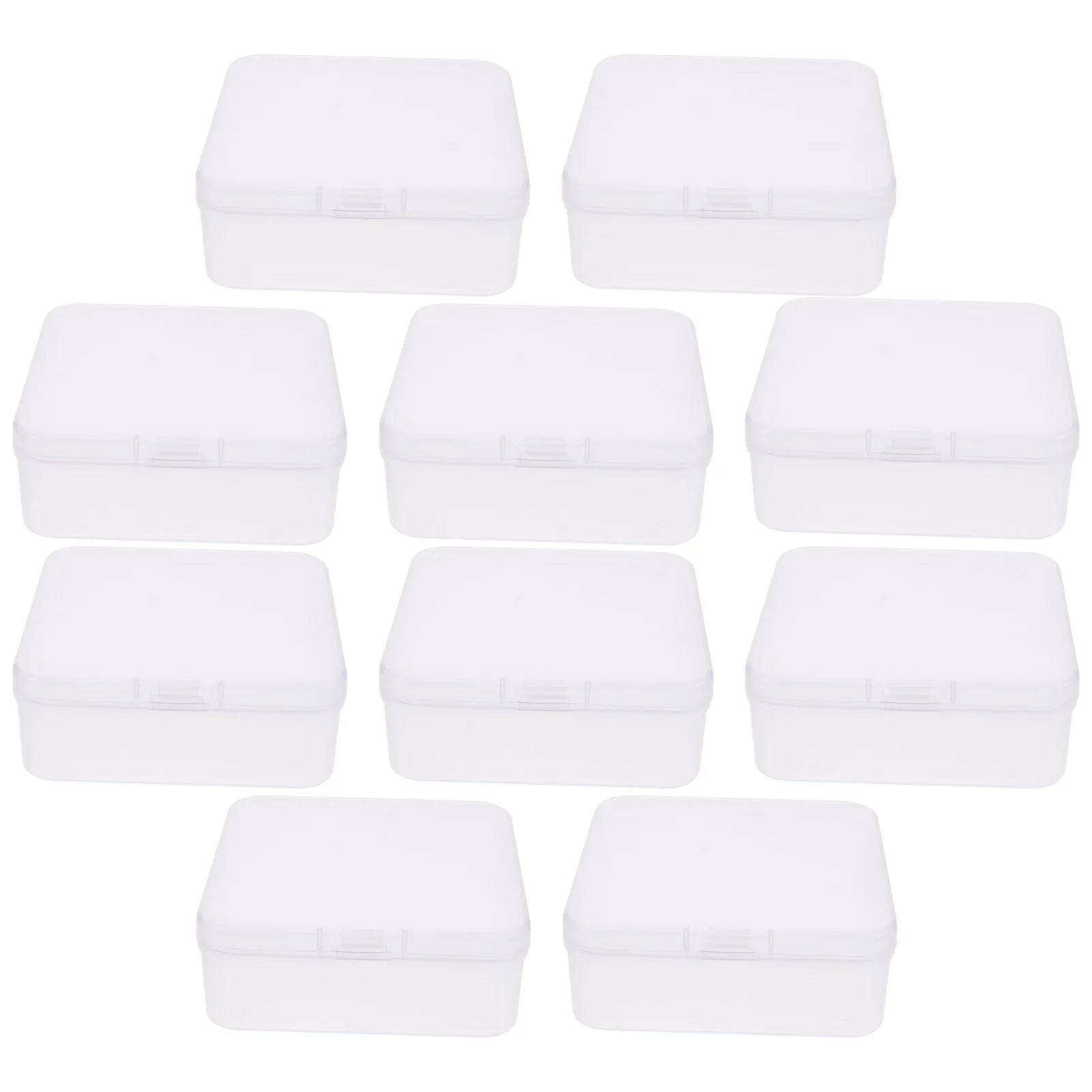

10Pcs Clear Travel Storage Box Transparent Soap Case Clamshell Sealed Portable Household Soap Container Bathroom Accessories