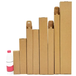 20pcs 2mm Fine Long Corrugated Paper Packaging Box Three Layer Thick Express Cardboard Box Rectangular Folding Packing Carton