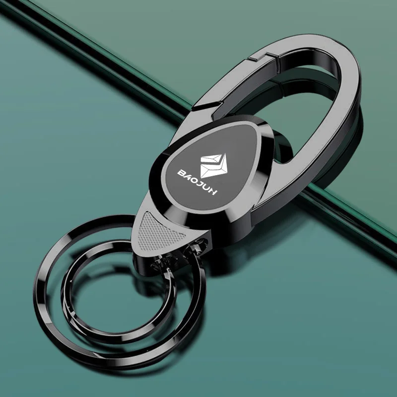 

Car Keychain Double-sided Laser Gift Key Rings Anti-Loss Key Chain Pendant For Baojun 510 530 730 360 560 RS-5 630 310 E100 310W