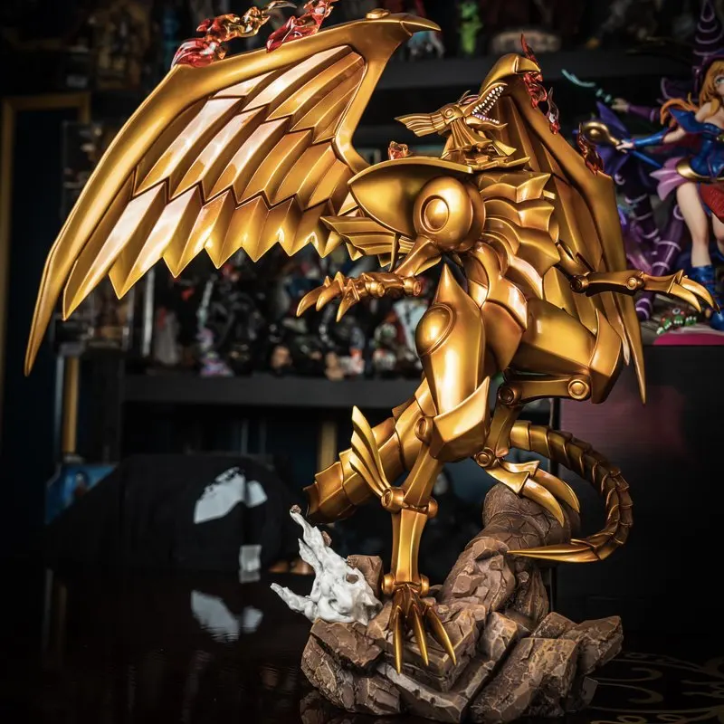 

Yu-Gi-Oh! Duel Monsters Anime Desktop Ornament Statue Winged Dragon Three Illusory Gods Collectible Figure Anime Them Model Gift
