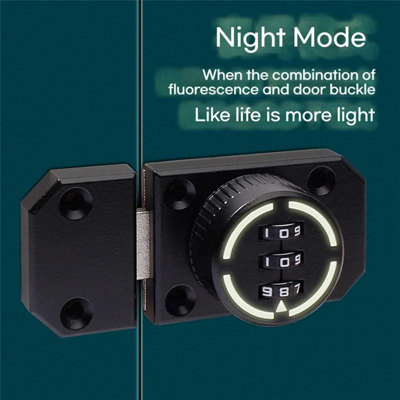 ใหม่ Silver Bolt โลหะสีดําประตูสลักรหัสผ่านล็อคกุญแจหลัก Anti-Theft ความปลอดภัยกลางแจ้งฮาร์ดแวร์ประตูสีดํา