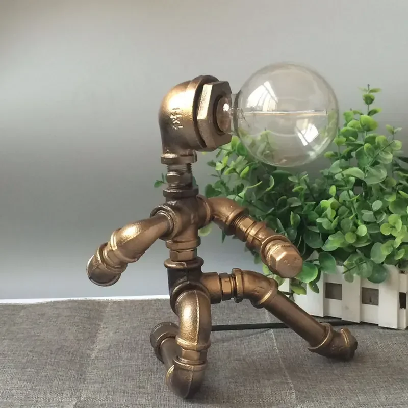 Industrial Retro Plug in Desk Lamp for Bedroom Living Room Dormitory Bedside Bar Wedding Home Decor European American Style