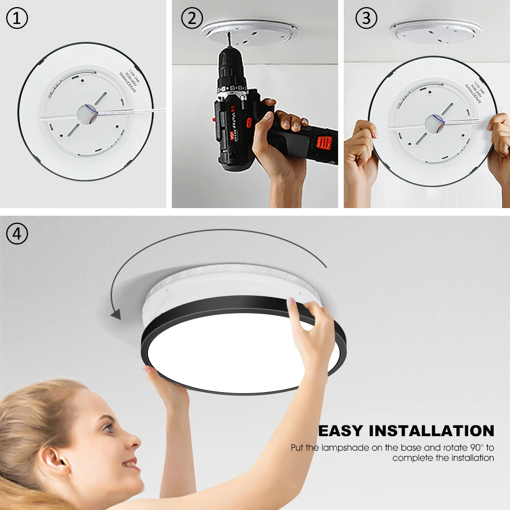 [DBF]Ultra-Thin Bedroom Ceiling LED Ceiling Lamps Room Lights Lighting Fixture Round LED Ceiling Lights For Living Room Kitchen