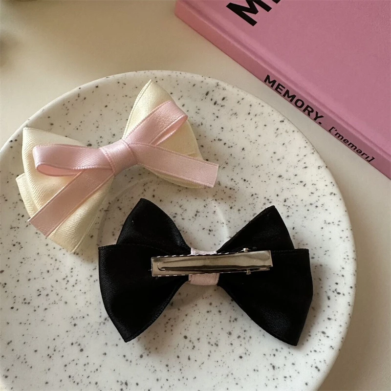

Sweet Cute Baby Hair Clips Pink Bowknot Ribbon Fashion Korean Ponytail Headwear Princess Girls Toddler Kids Hair Accessories