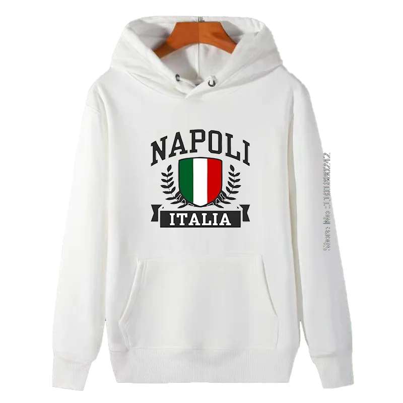 Men's Winter Clothes Italy Soccers Champion Napoli Souvenir Fashion Graphic Hooded Sweatshirts New In Hoodies And Blouses