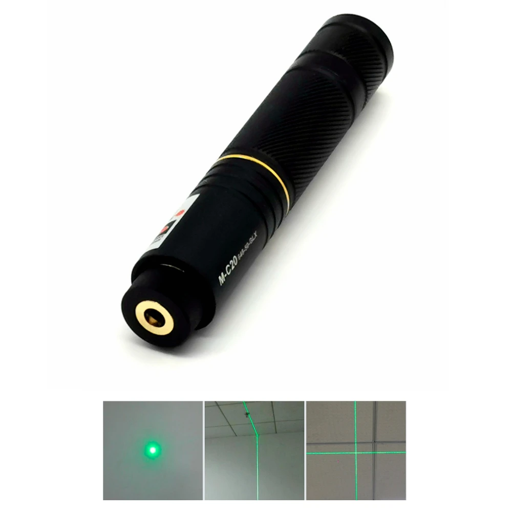 Focusable 515nm 520nm 30mw Waterproof Green Dot/Line/Cross Laser Locator Module  20x108mm