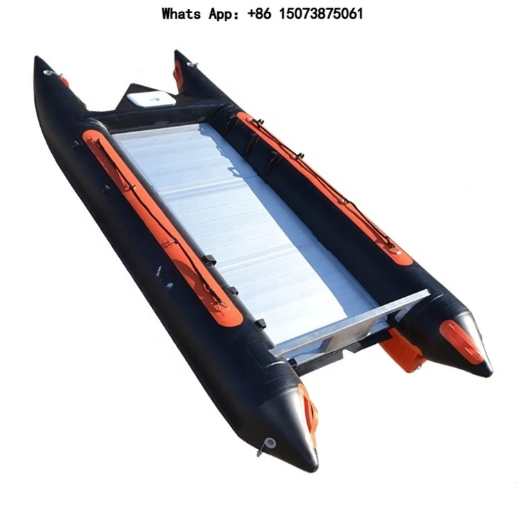 CE 1.8mm Korea Pvc or Hypalon 4.8m Sailing Inflatable Catamaran for Sale