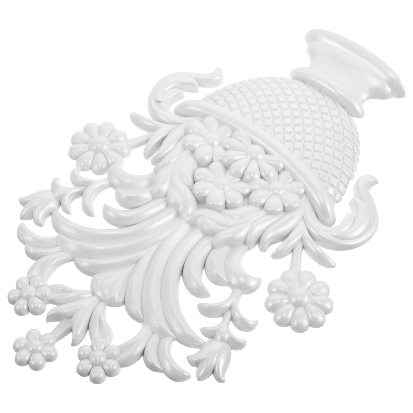 

Unfinished Flower Onlay Appliques: Elegant European Style Floral Cabinet Dresser Decorative Trim for Vintage Furniture Wall