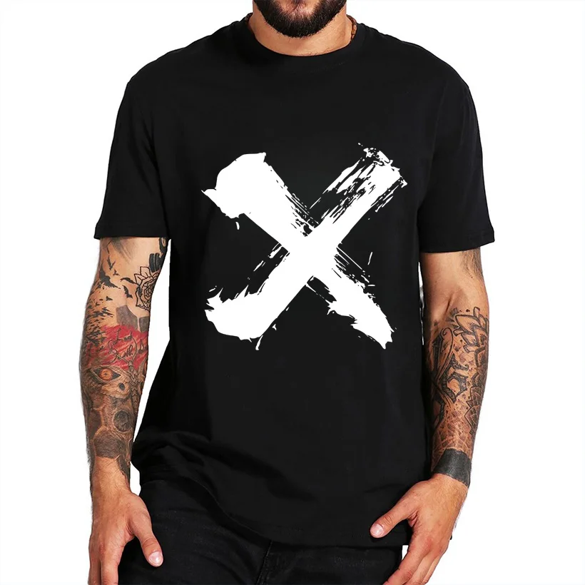 Chic X Band logo printed pattern Los Angeles hippie casual street wear trendy summer men and women universal crew-neck T-shirt