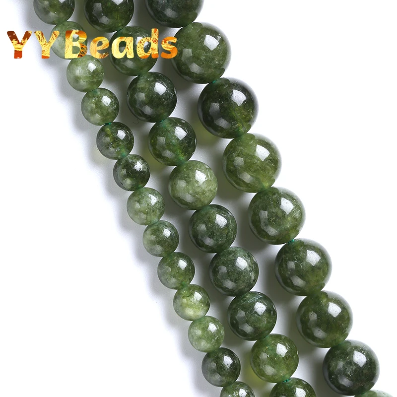 Natural Stone Canada Jades Beads For Jewelry Making Round Loose Spacer Beads Fit DIY Charms Bracelets Necklace 4 6 8 10 12mm 15\