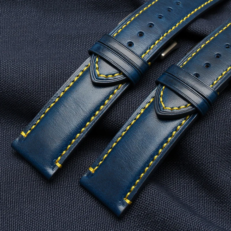 جلد طبيعي حزام ساعة للمواطن الأزرق الملاك At8020 الهواء النسر الثاني/ثلاثة جيل Jy8078 8035 8085 حزام (Watch) ساعة 22 مللي متر 23 متر