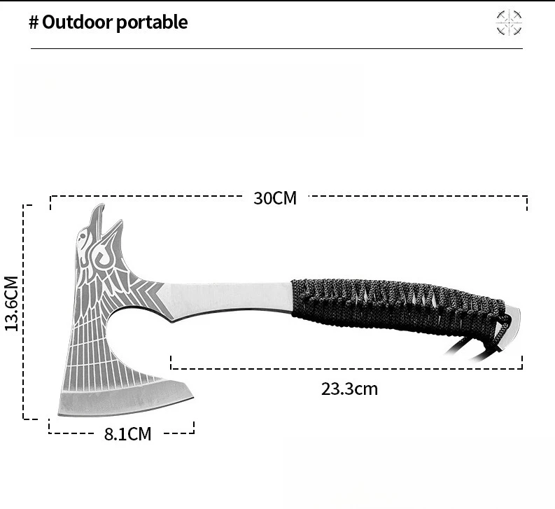 فأس يدوي متعدد الوظائف خارجي محمول لإنقاذ السيارة فأس تقطيع للتخييم فأس EDC للدفاع عن النفس #5
