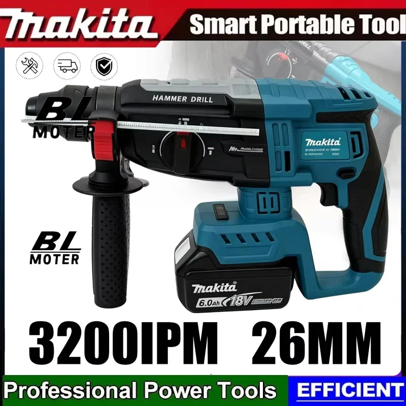 

Makita 26MM Cordless Hammer Brushless Electric Hammer 18V Lithium Battery Wireless Drills For Makita 18v Power Tools