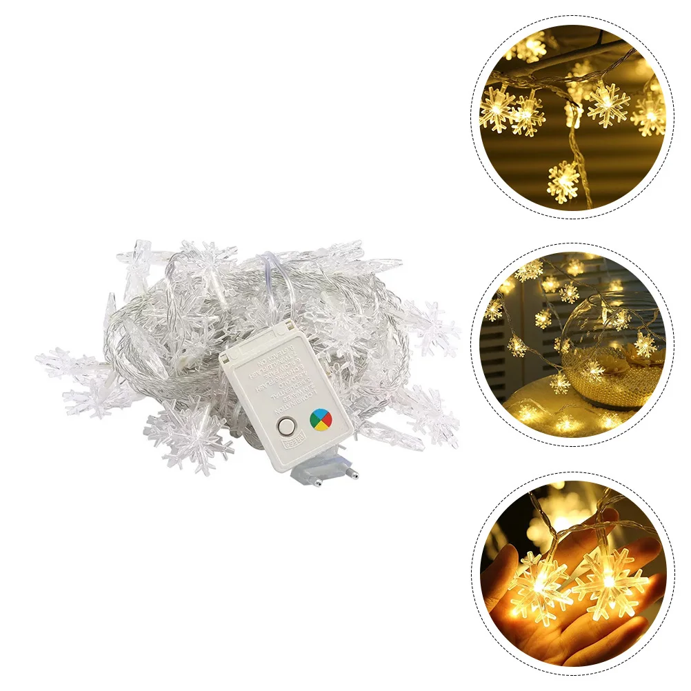

1Pcs Snowflake Light Decor LED String Light Energy Efficient Eye Safe for Holiday Party Shop Home Christmas Display