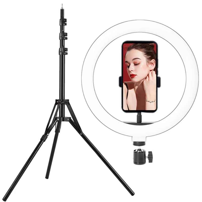 Ring Light 10in 13 in with Tripod Stand & Phone Holder Selfie Ring Light 26cm Fill Light 33cm  Studio Lighting Kit for TikTok