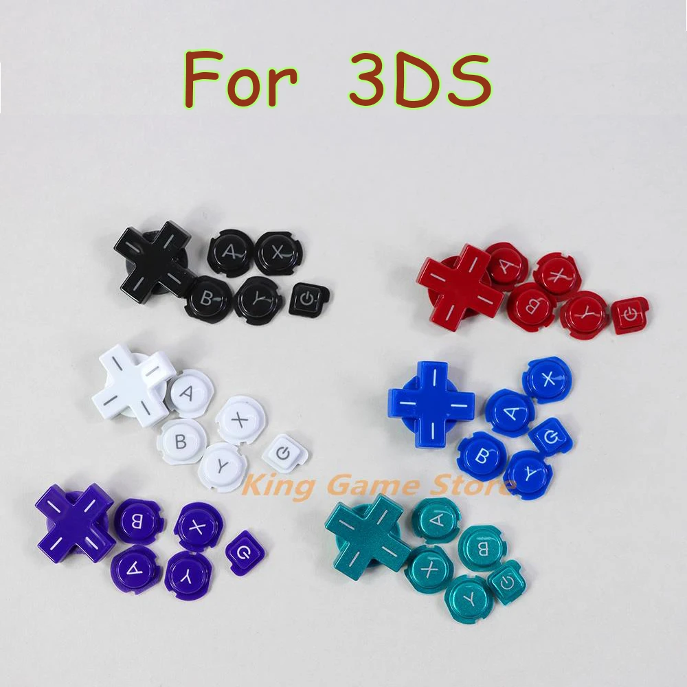 

50sets For 3DS Game Console ABXY D-Pad Button Set A B X Y D-Pad Direction Cross Buttons Power ON OFF Button for 3DS