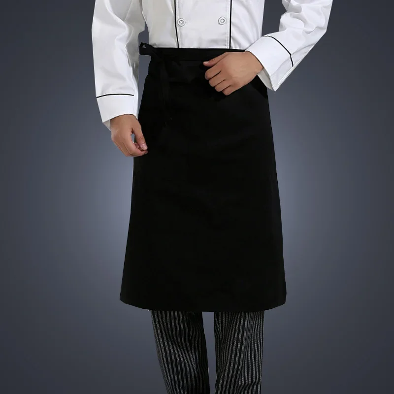 Chef Apron Kitchen Hotel Restaurant Kitchen Half-length Short Apron Men Women Household Cleaning