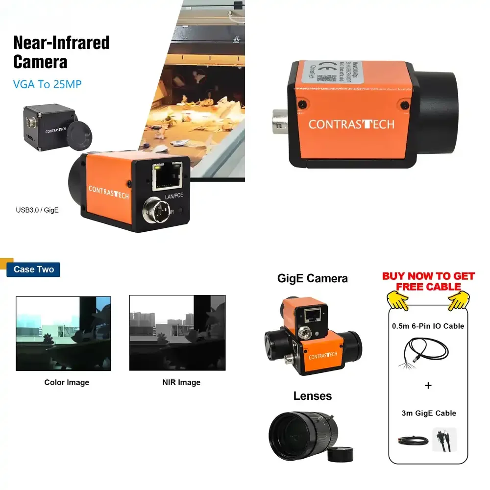 

Mars1300-75GM-NIR High Spectral NIR 380-1100nm 1.3 Megapixels 75fps Global Shutter GigE Industrial