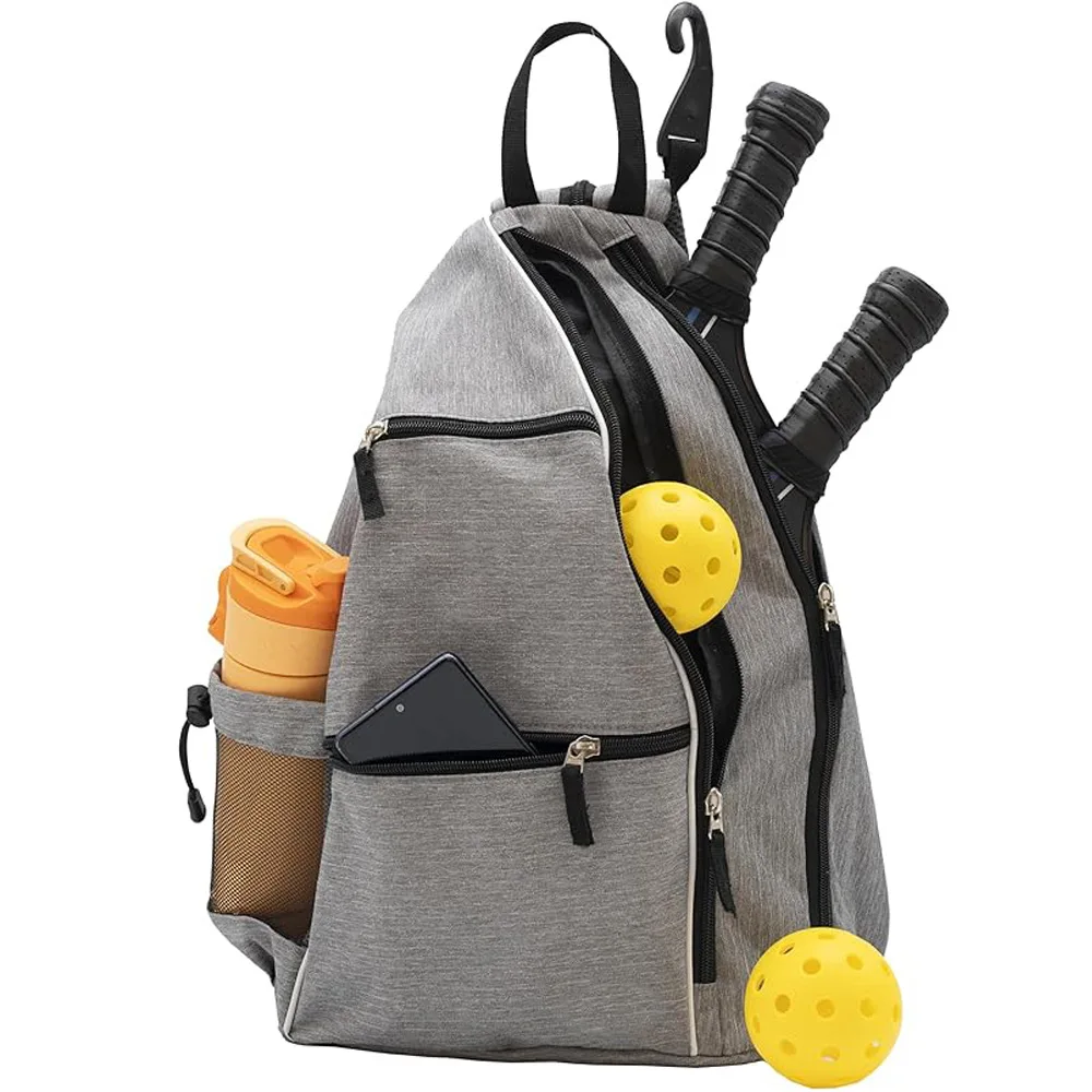 

Pickleball Paddle Backpack Portable Tennis Racket Bag With Fence Hook Water Bottle Pocket Airmesh Padding For Outdoor Adult