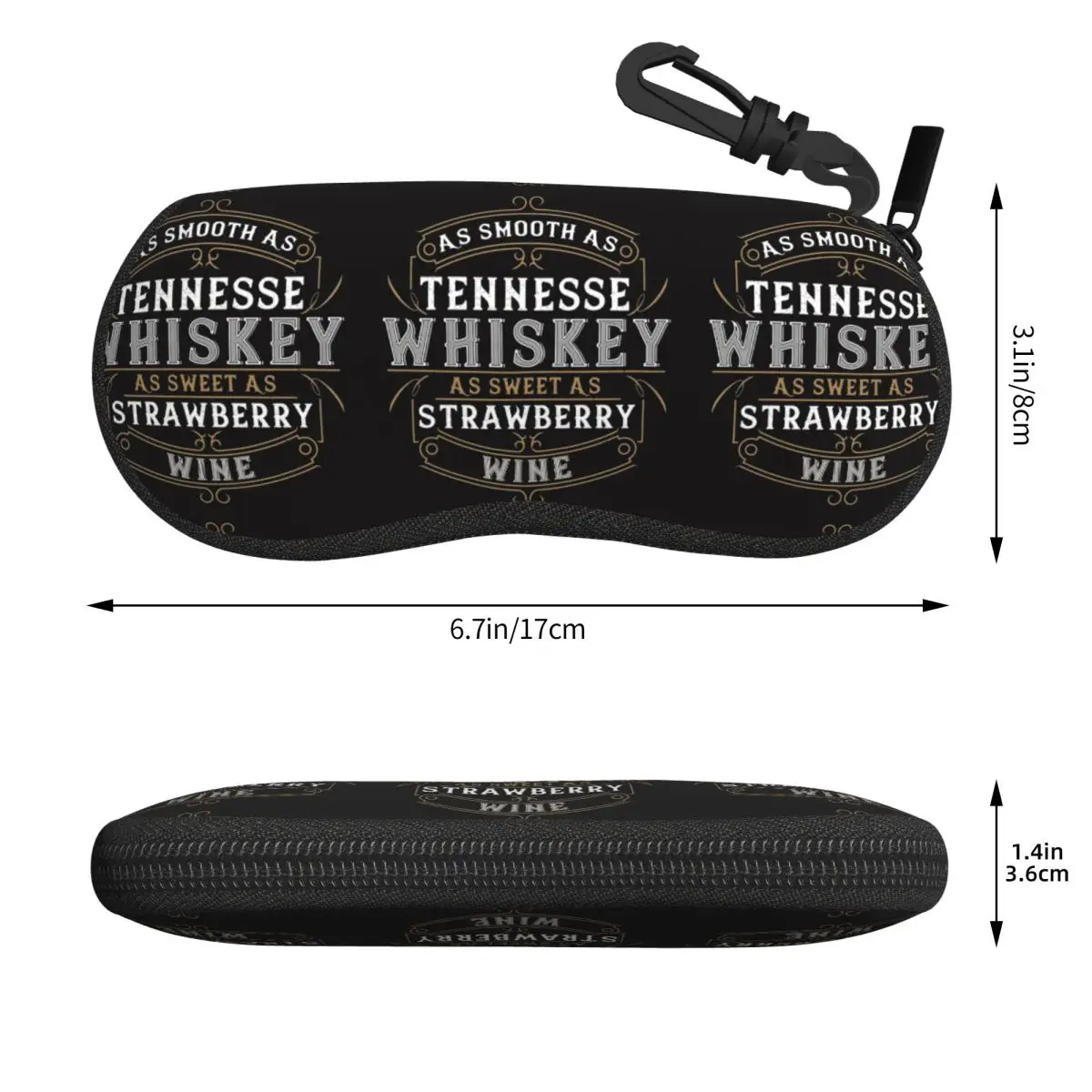 As Smooth As Tennessee Whiskey Shell Glasses Case Protective Sunglasses Box Women Men Soft Eyeglass Bag Pouch