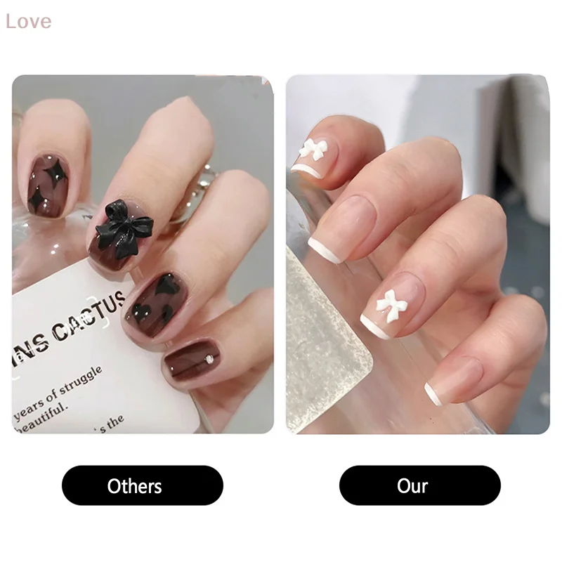 [L & P] 50 قطعة القوس الراتنج مسمار الفن الديكور ثلاثية الأبعاد كريم اللون Bowknot مسمار حلية حلية مجوهرات DIY بها بنفسك مانيكير الإكسسوارات الكلاسيكية